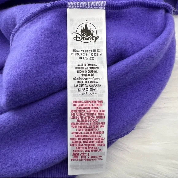 Disney Parks Ariel Purple Crewneck Sweatshirt - Size 2X - New Without Tags - Picture 5 of 6
